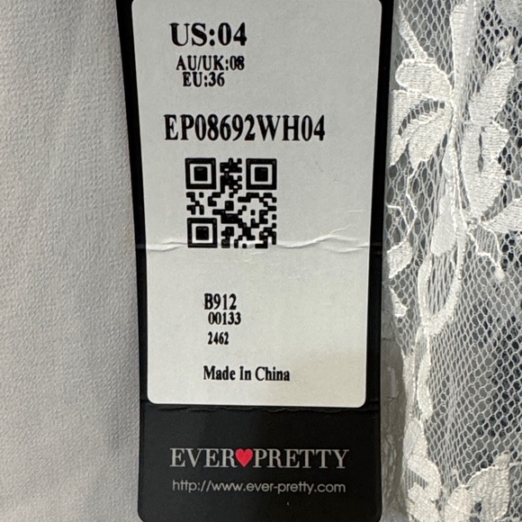 Ever Pretty Elegant White Wedding Dress Size 4 - Picture 12 of 12